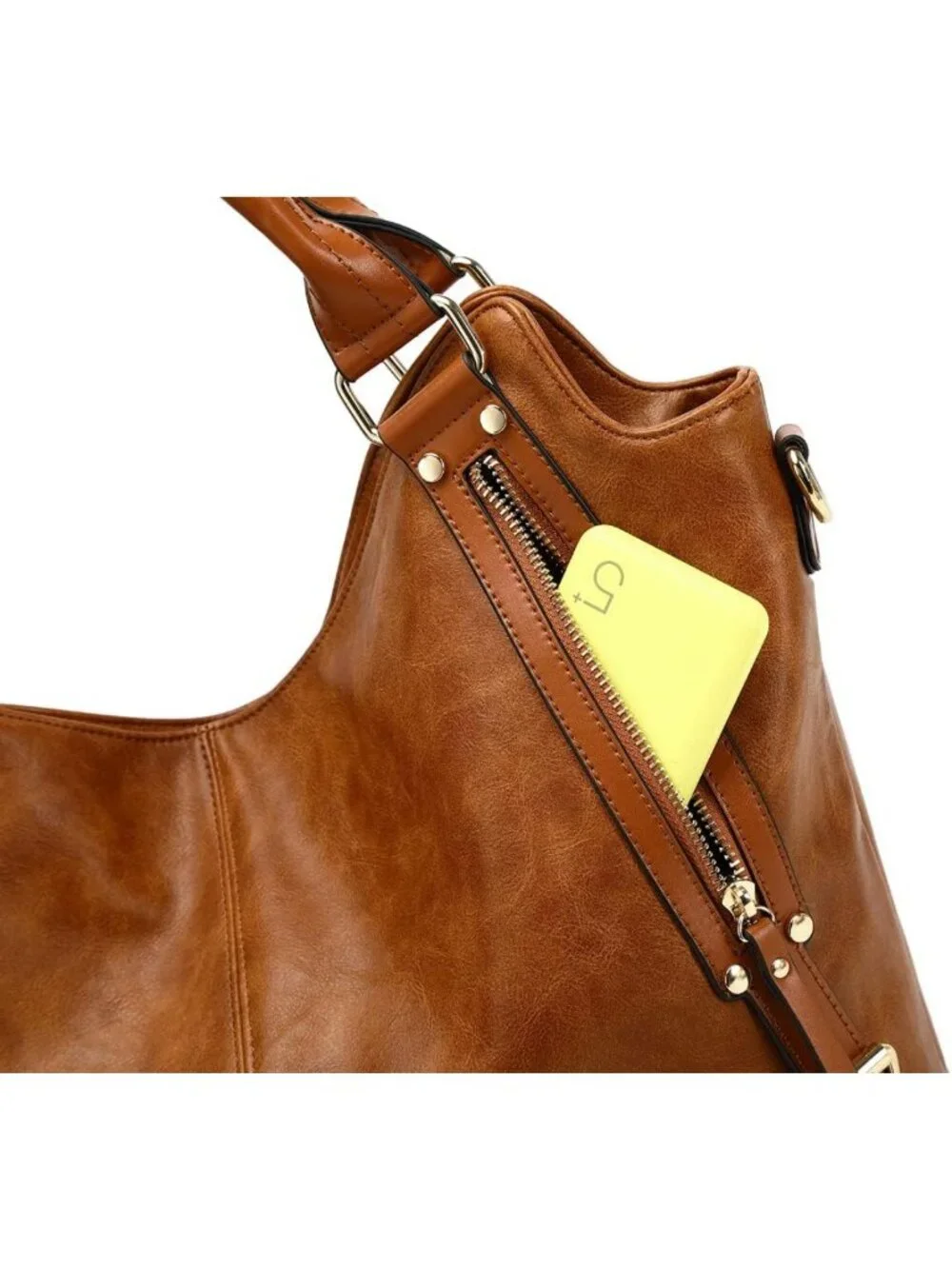 Stylish PU Leather Tote Bag for Women | Fashionable Hobo Shoulder Bag with